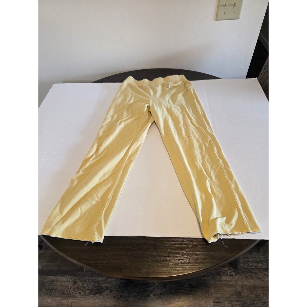 White Stag Womens Yellow Cotton Blend Lounge Pants Straight Leg Size M 8-10